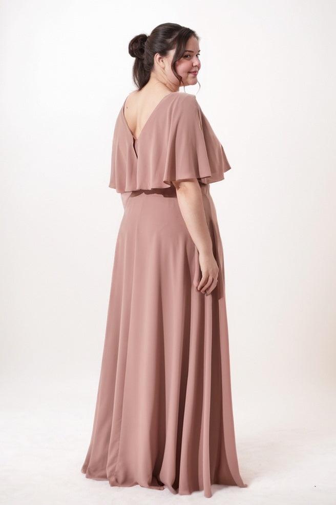 A-Line Maxi Chiffon Bridesmaid Dress CB0759 - COCOMELODY