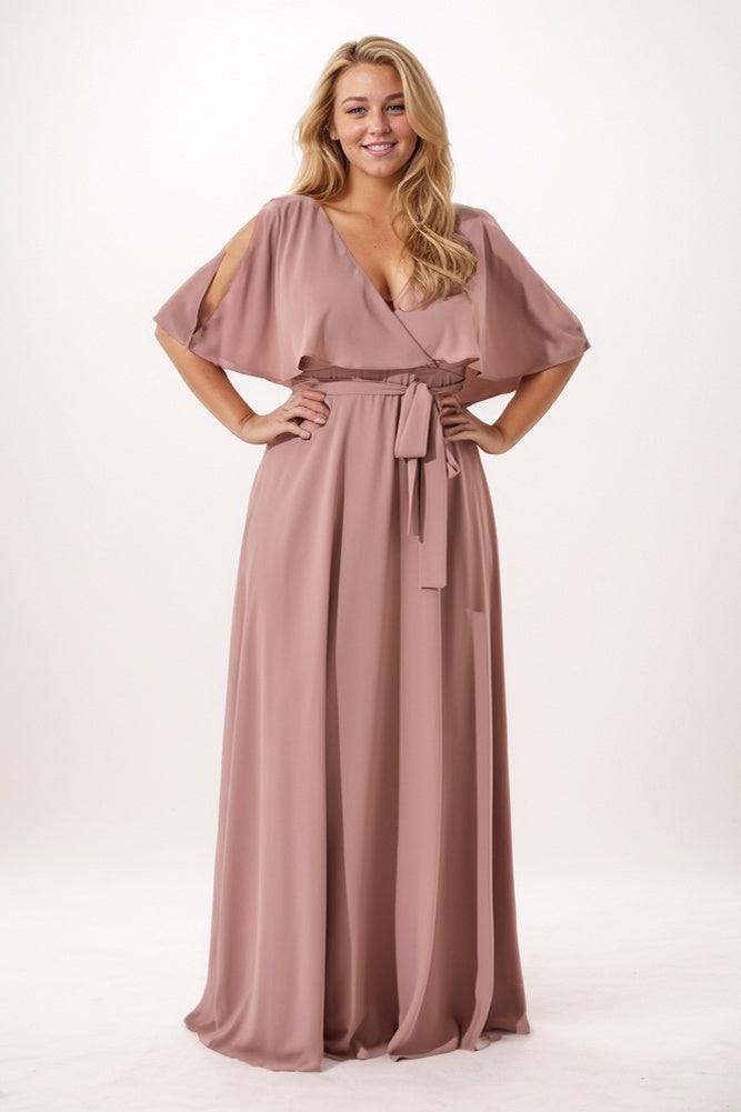 A-Line Maxi Chiffon Bridesmaid Dress CB0759 - COCOMELODY