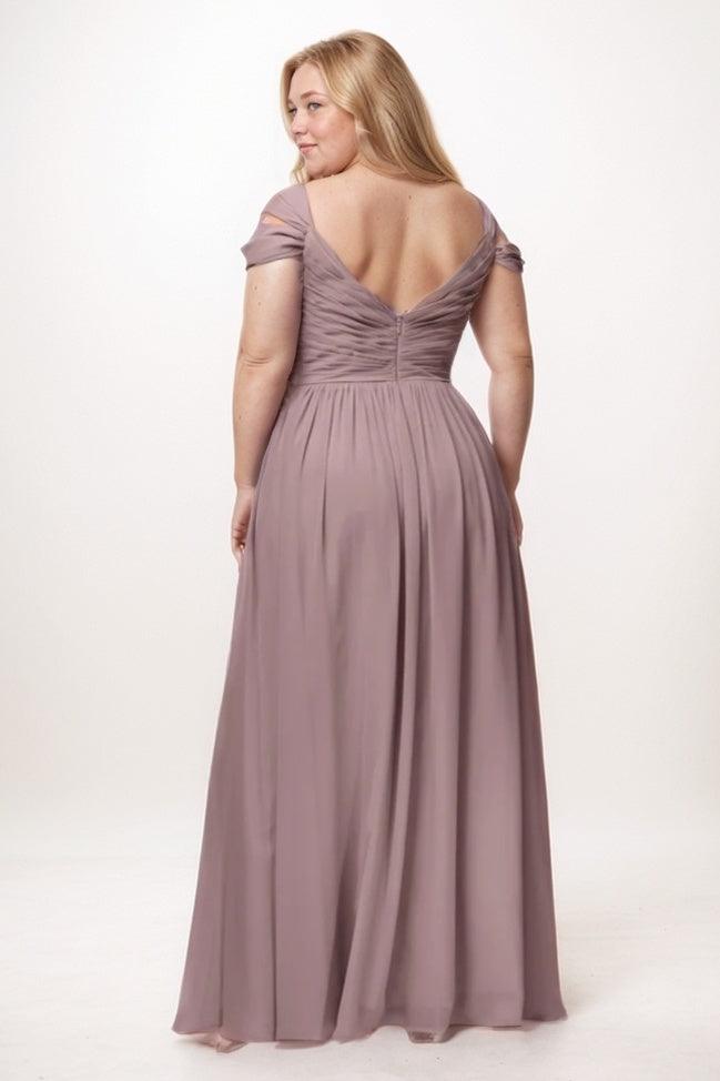 A-Line Maxi Chiffon Bridesmaid Dress CB0765 - COCOMELODY
