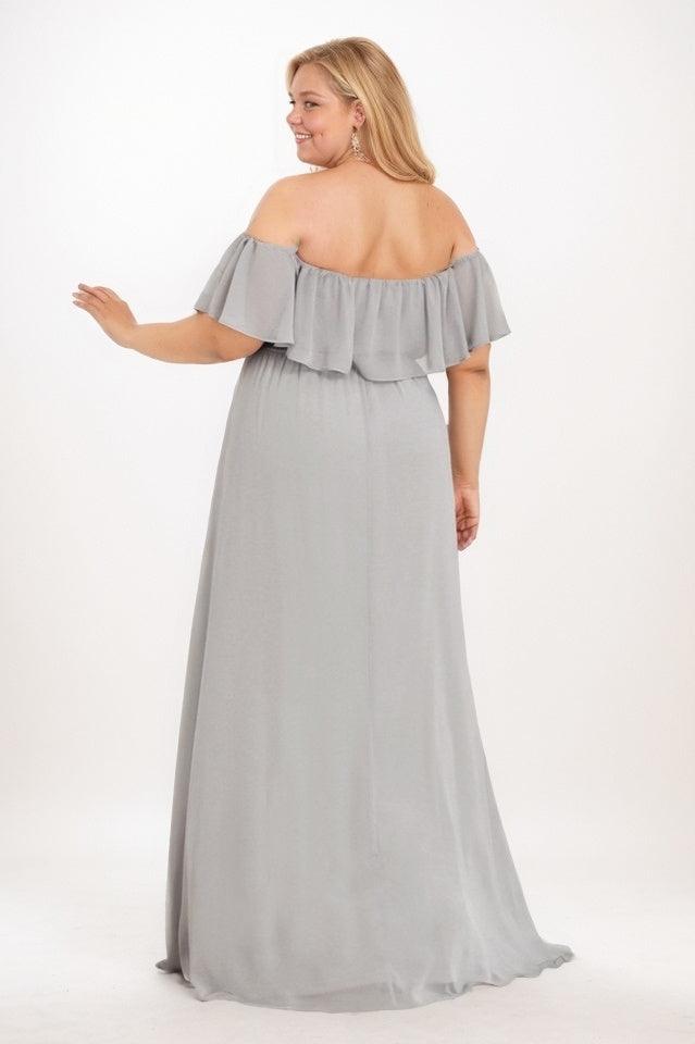A-Line Maxi Chiffon Bridesmaid Dress CB0777 - COCOMELODY