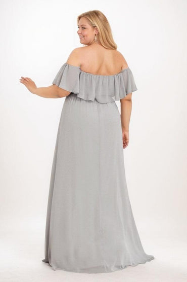 A-Line Maxi Chiffon Bridesmaid Dress CB0777 - COCOMELODY