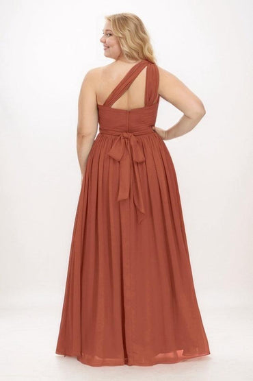 A-Line Maxi Chiffon Bridesmaid Dress CB0779 - COCOMELODY