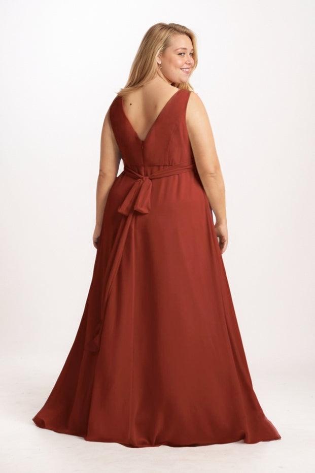 A-Line Maxi Chiffon Bridesmaid Dress CB0781 - COCOMELODY