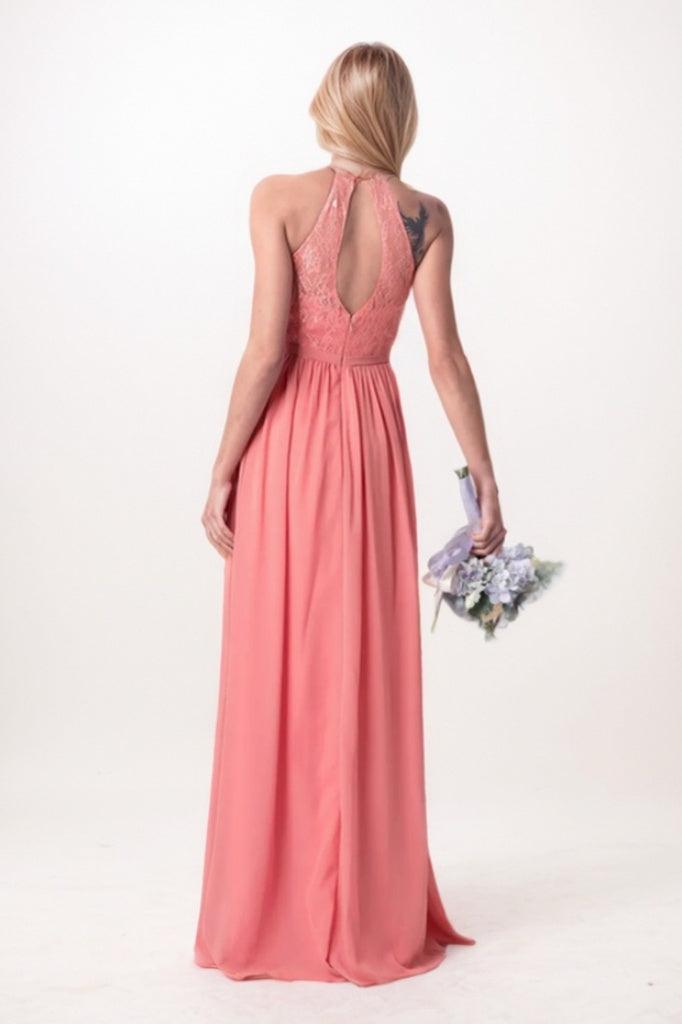 A-Line Maxi Chiffon Bridesmaid Dress CB0783 - COCOMELODY