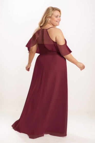 A-Line Maxi Chiffon Bridesmaid Dress CB0784 - COCOMELODY