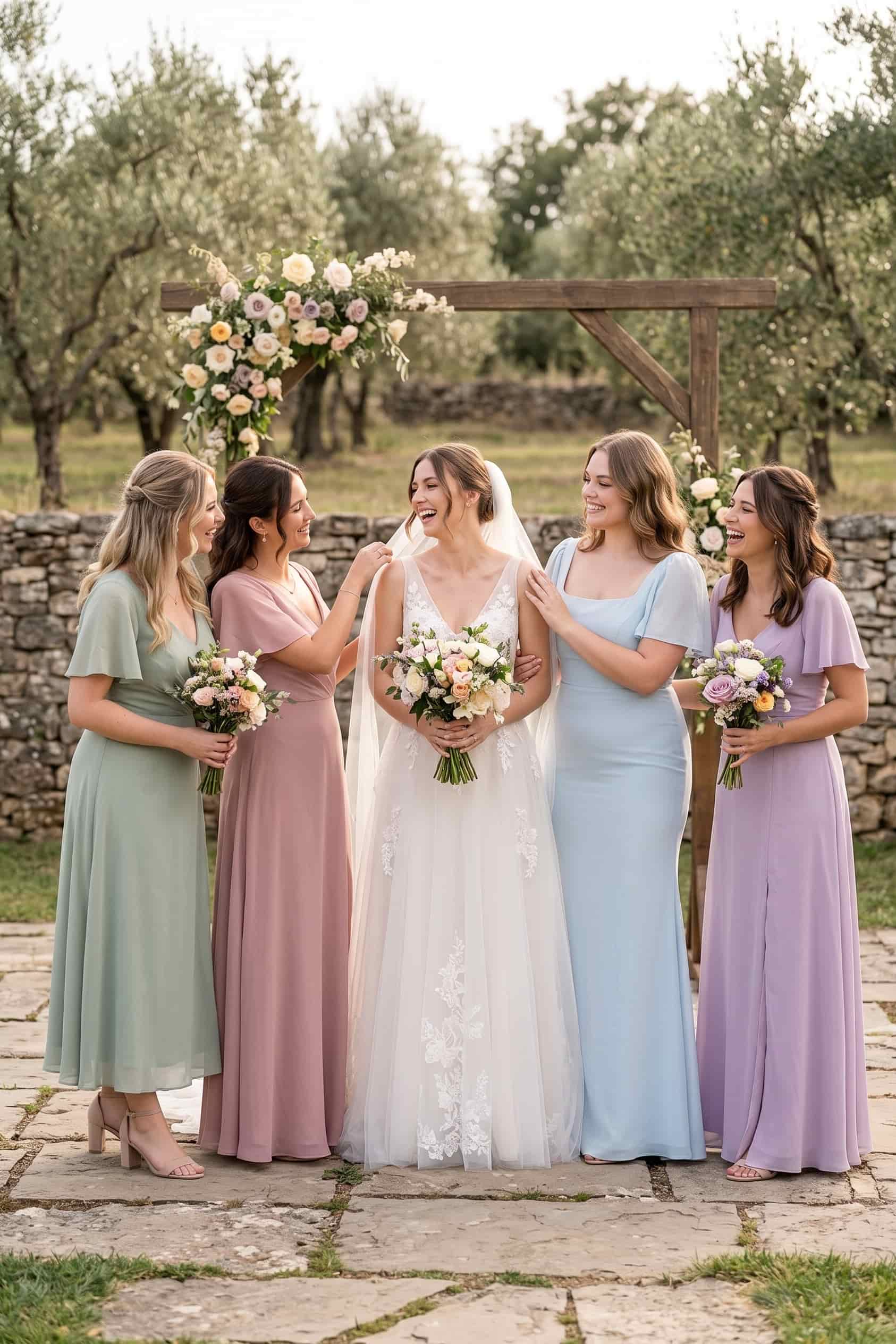 Sheath-Column Maxi Chiffon Bridesmaid Dress CB0813 - Light Blue - COCOMELODY