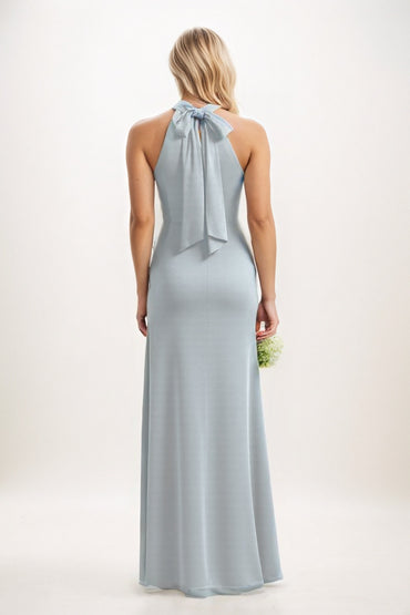 Sheath-Column Maxi Elastic Cloth Bridesmaid Dress CB0814