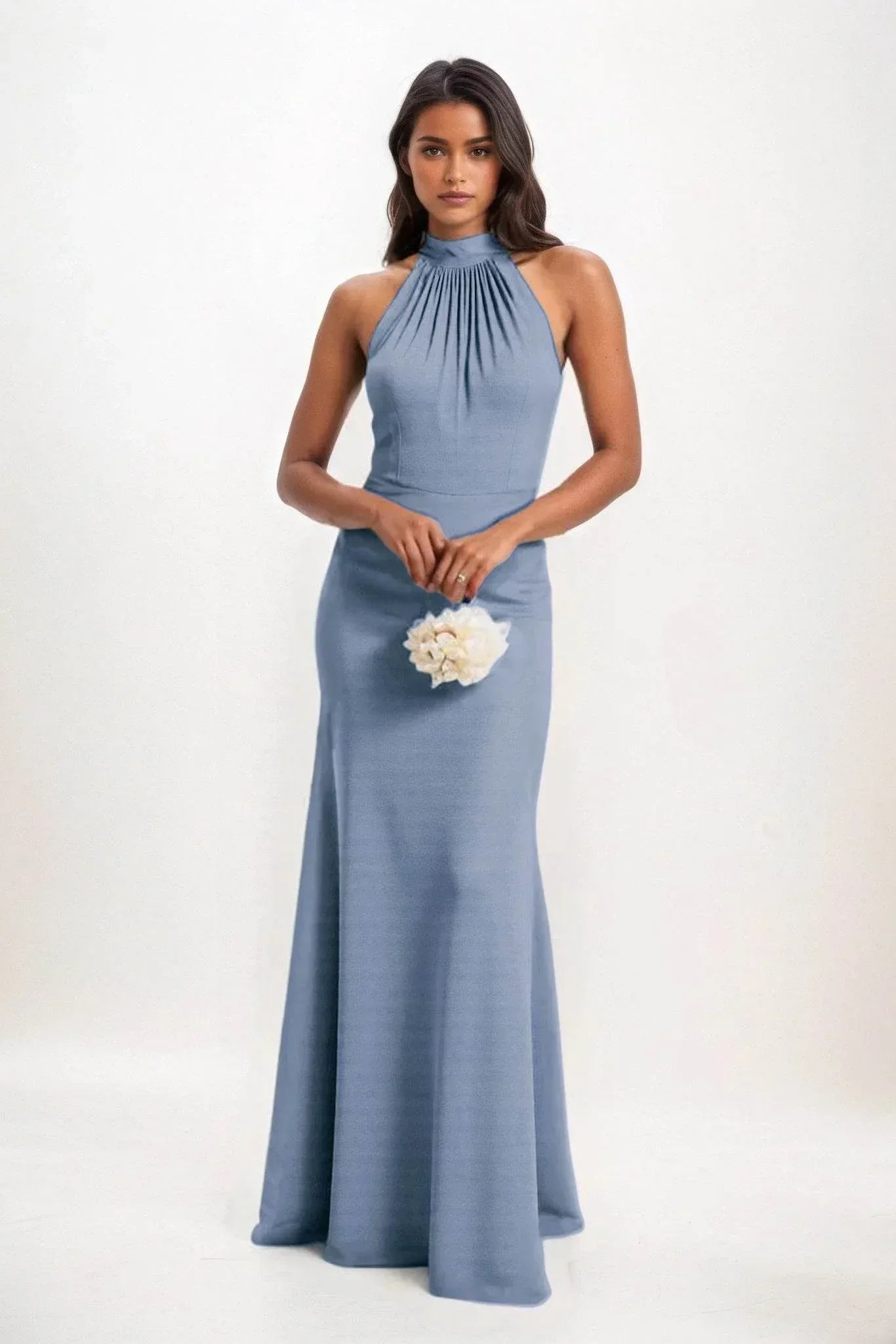 Sheath Maxi Elastic Cloth Light Blue Dresses COCOMELODY CB0814CS Sheath Maxi Elastic Cloth Light Blue Dresses COCOMELODY CB0814CS