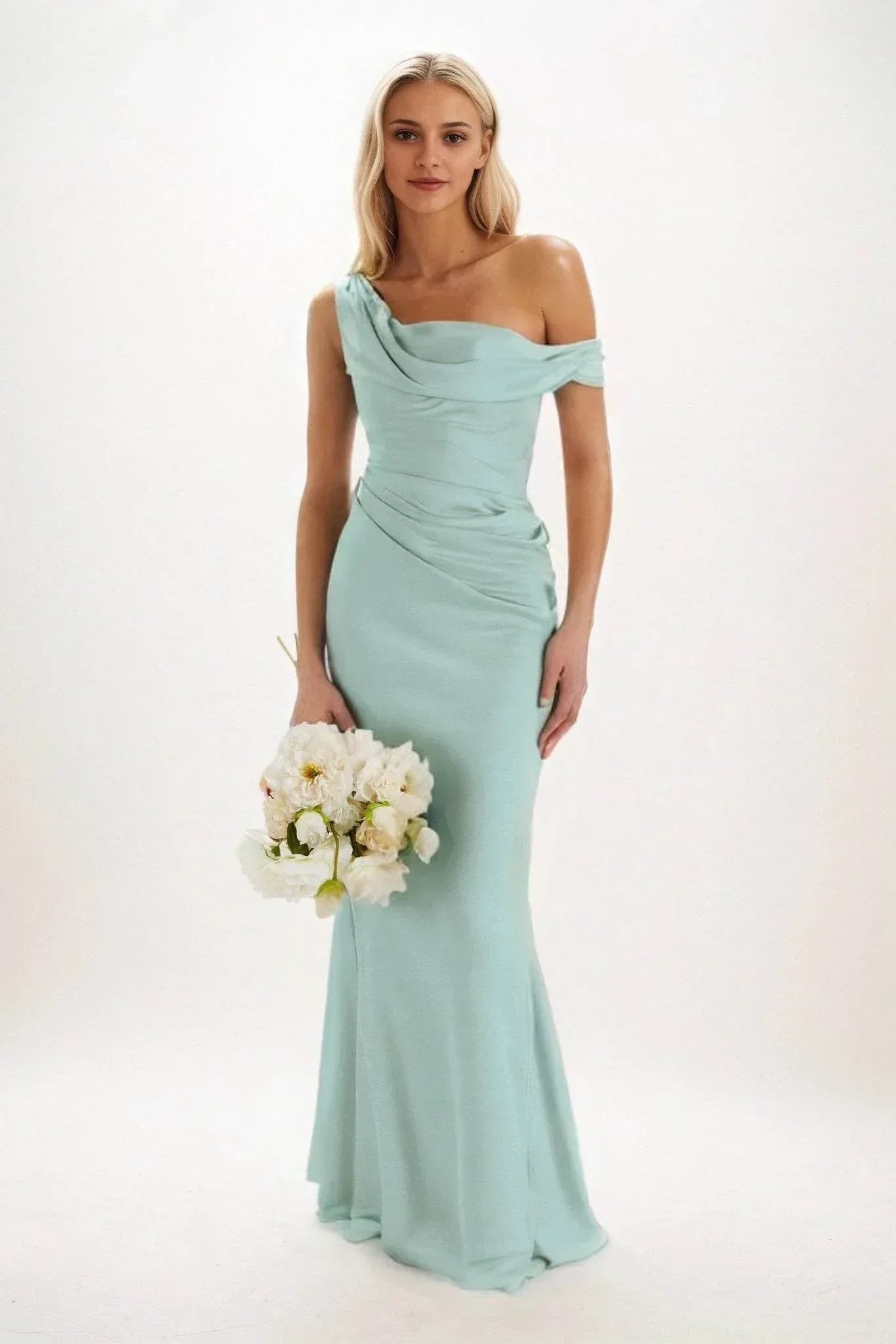 Sheath-Column Maxi Luxe Satin Bridesmaid Dresses Off The Shoulder Wedding Guest Dresses COCOMELODY CB0815, Mauve Purple Sheath-Column Maxi Luxe Satin Bridesmaid Dresses Off The Shoulder Wedding Guest Dresses COCOMELODY CB0815, Mauve Purple