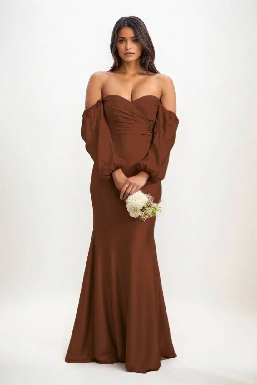 Trumpet-Mermaid Maxi Luxe Satin Dress CB0817CS - COCOMELODY