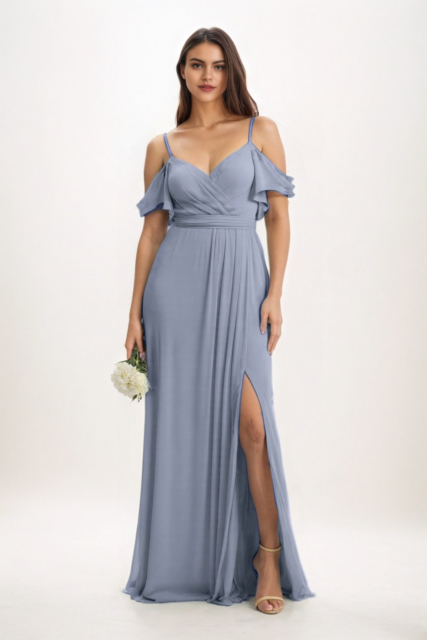 A-Line Maxi Chiffon Bridesmaid Dress CB0820