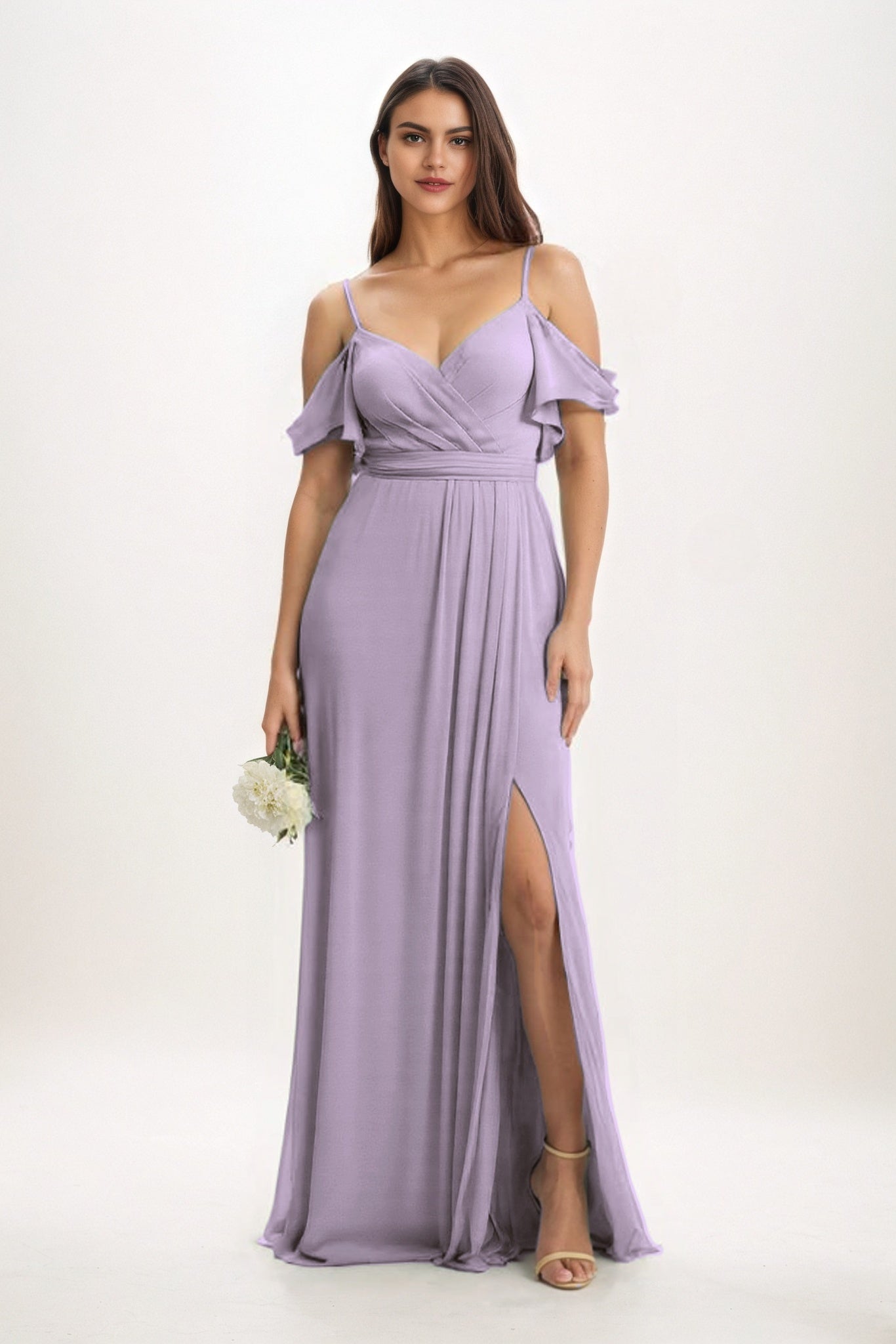 A-Line Maxi Chiffon Bridesmaid Dress CB0820