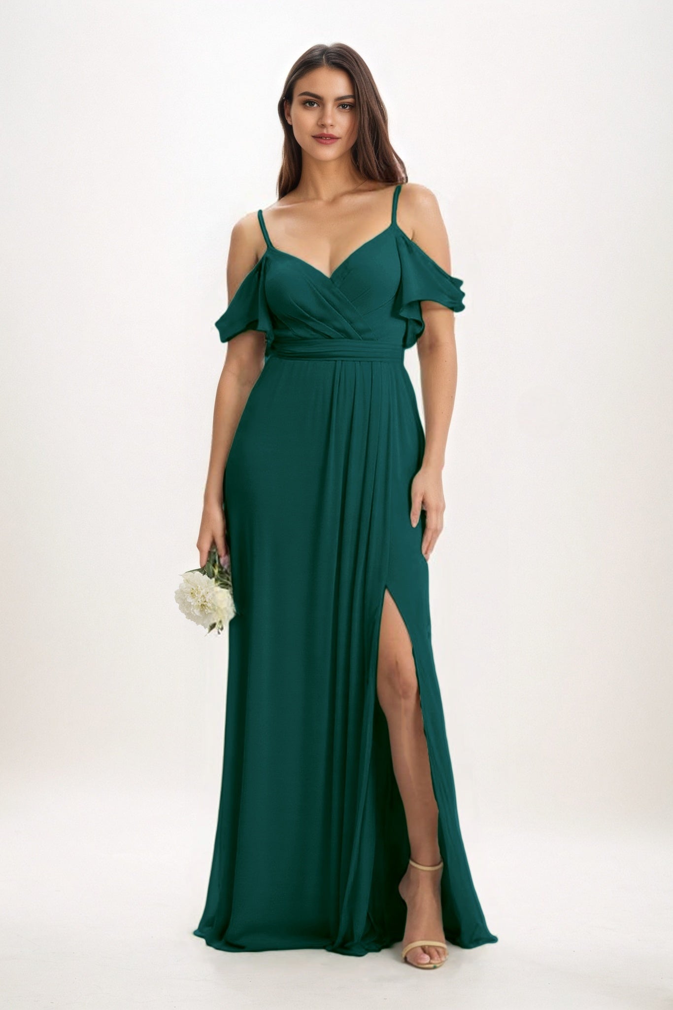 A-Line Maxi Chiffon Bridesmaid Dress CB0820