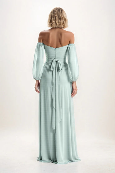 A-Line Maxi Chiffon Bridesmaid Dress CB0821