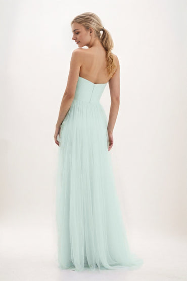 A-Line Maxi Tulle Bridesmaid Dress CB0822
