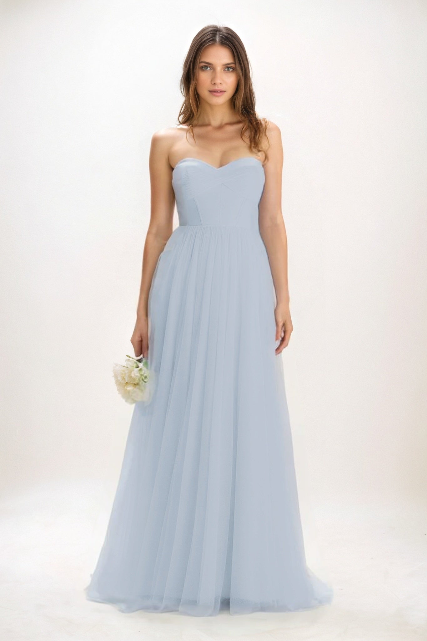 A-Line Maxi Tulle Bridesmaid Dress CB0822