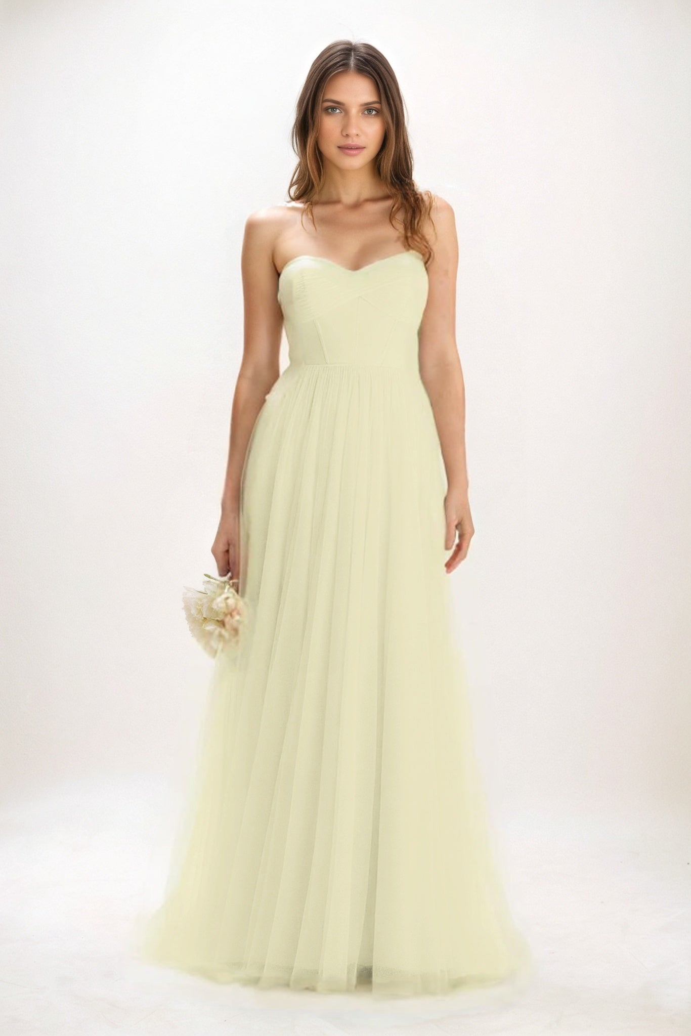 A-Line Maxi Tulle Bridesmaid Dress CB0822