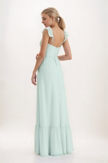 A-Line Maxi Chiffon Bridesmaid Dress CB0823