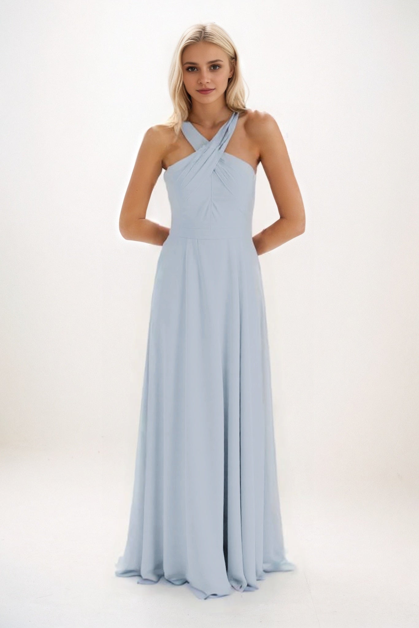 A-Line Maxi Chiffon Bridesmaid Dress CB0824