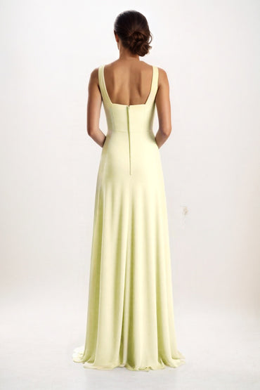 Sheath-Column Maxi Chiffon Bridesmaid Dress CB0826