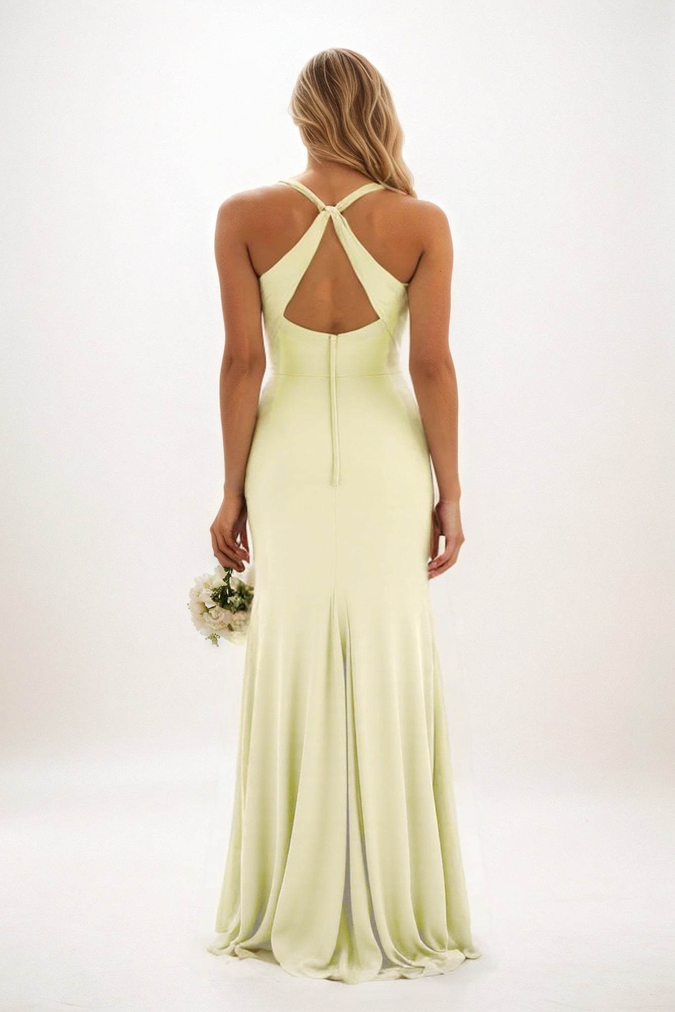 Sheath-Column Maxi Chiffon Yellow Bridesmaid Dresses COCOMELODY CB0827, Dusty Rose Sheath-Column Maxi Chiffon Yellow Bridesmaid Dresses COCOMELODY CB0827, Dusty Rose