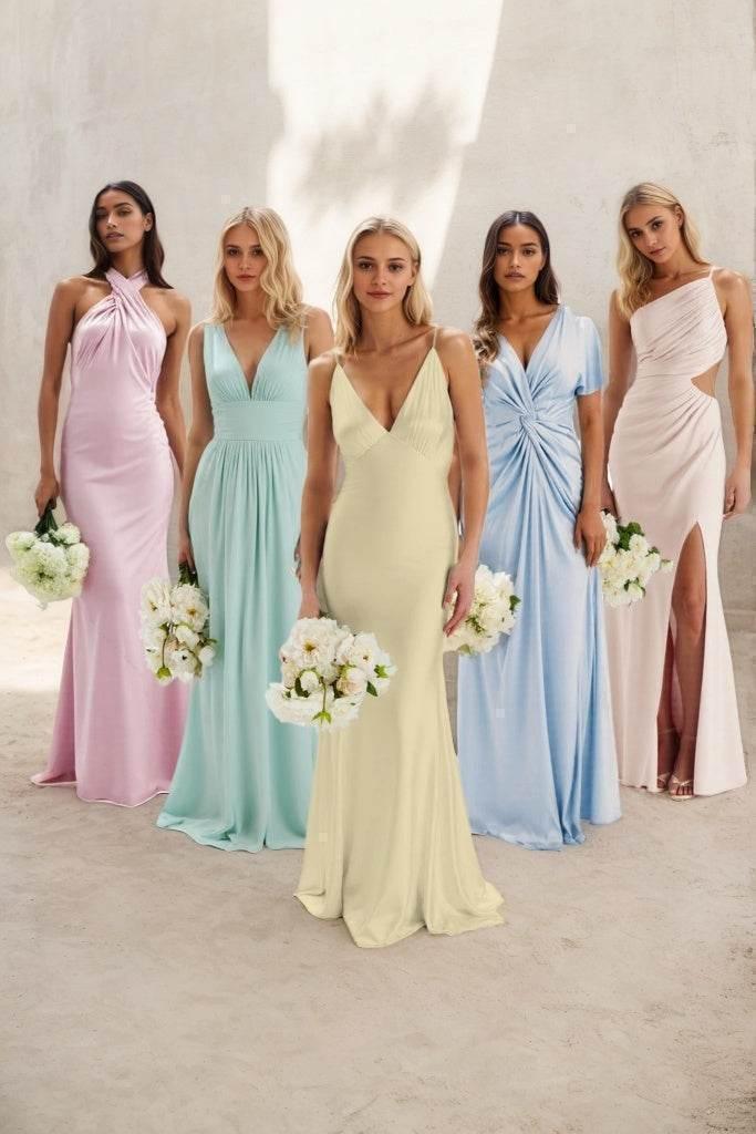 natural waist bridesmaid dresses Drop Waist Bridesmaid Dresses