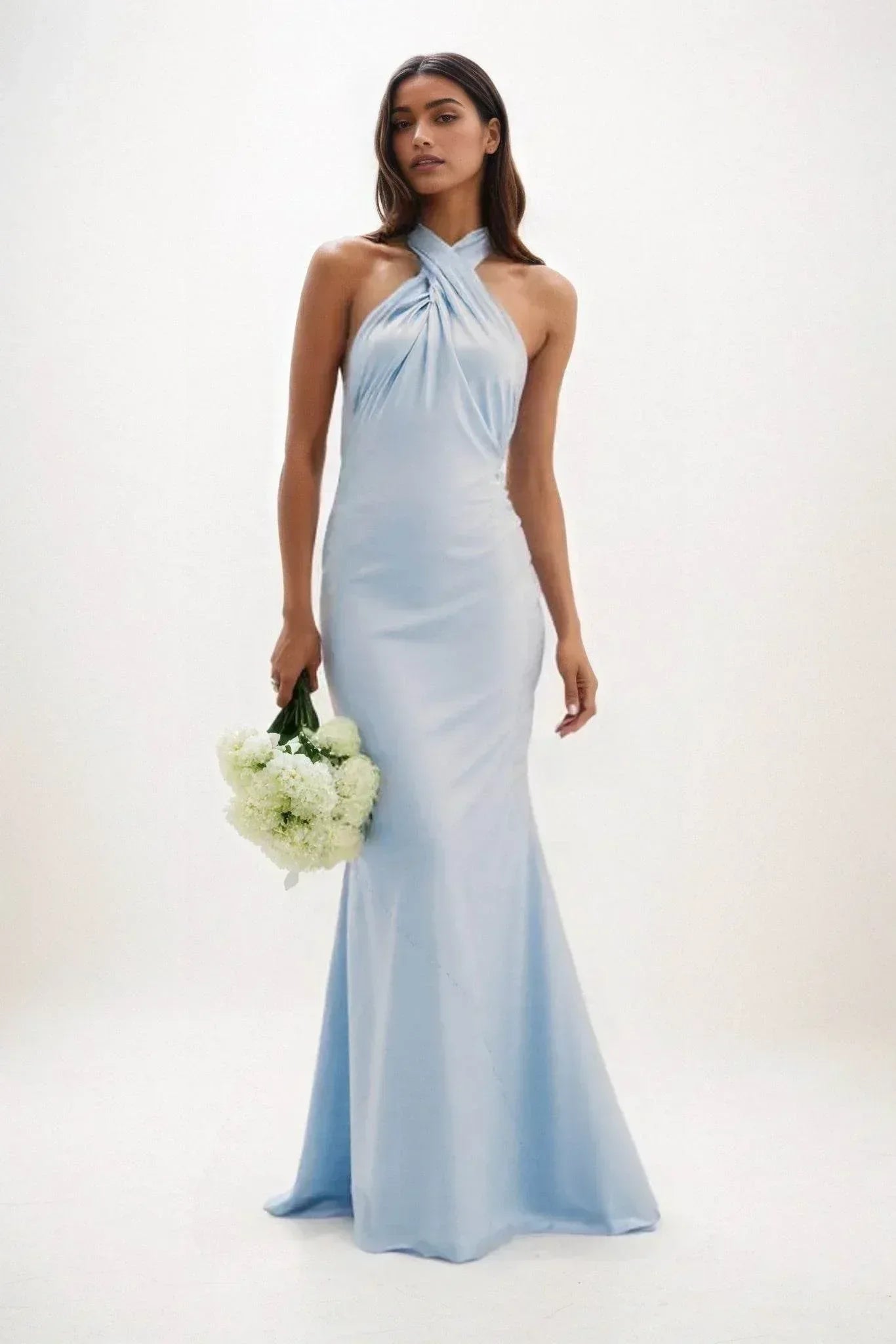 Sheath Luxe Satin Pink Bridesmaid Dresses COCOMELODY CB0837, Light Blue Sheath Luxe Satin Pink Bridesmaid Dresses COCOMELODY CB0837, Light Blue