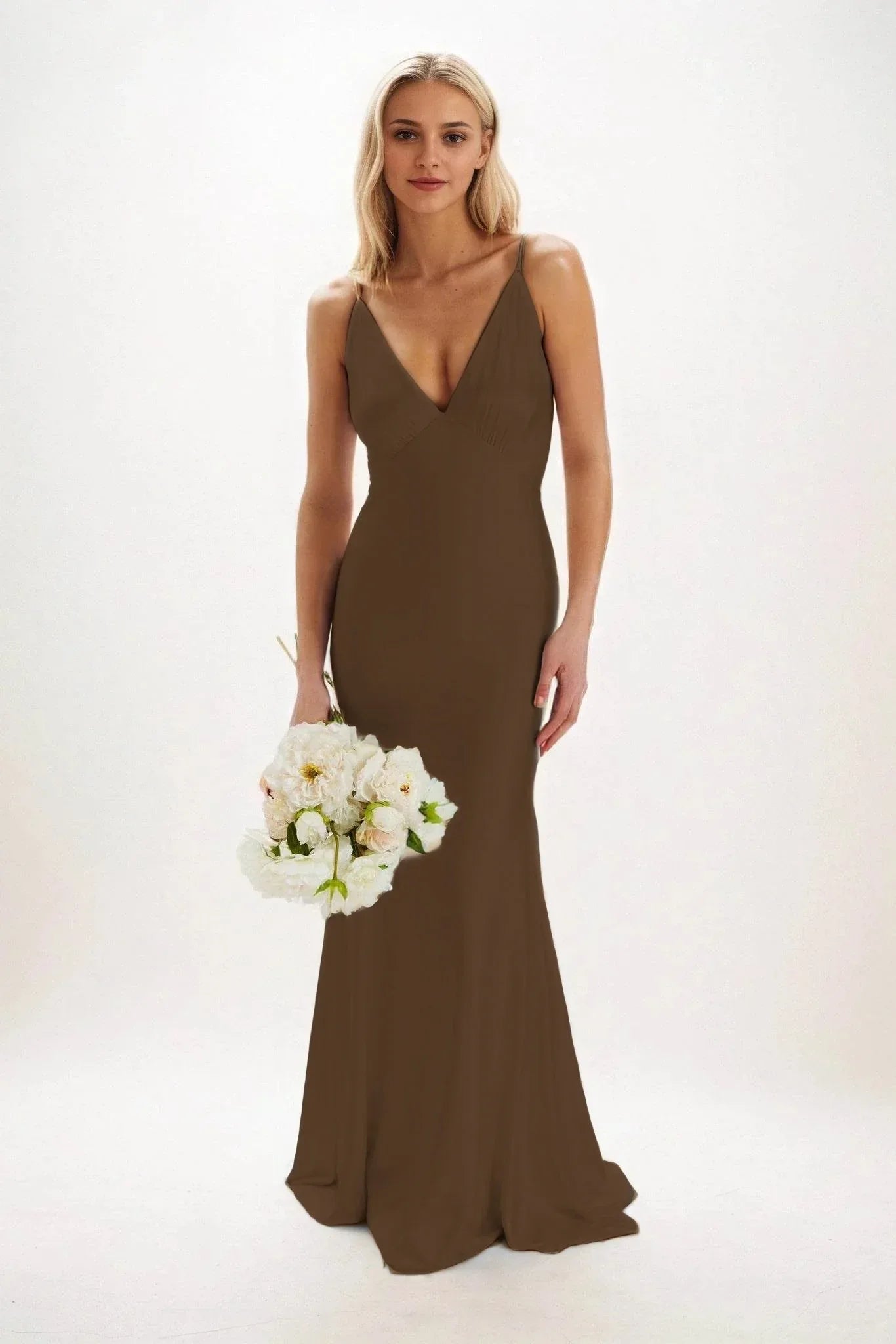 Sheath-Column Maxi Luxe Satin Dress CB0839CS - COCOMELODY
