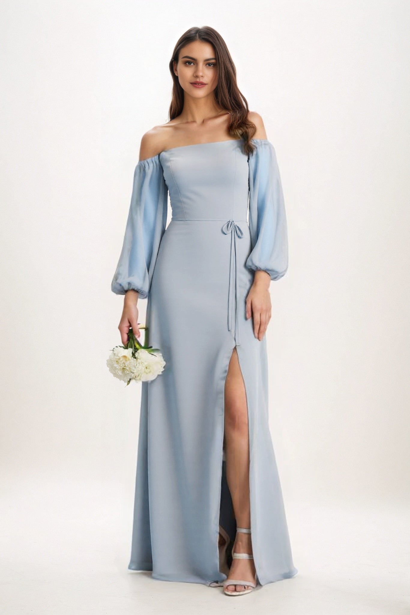 A-Line Maxi Chiffon Bridesmaid Dress CB0847