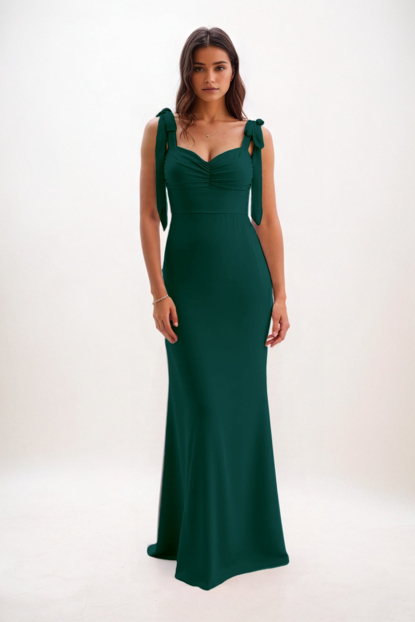 Sheath-Column Maxi Chiffon Bridesmaid Dress CB0849