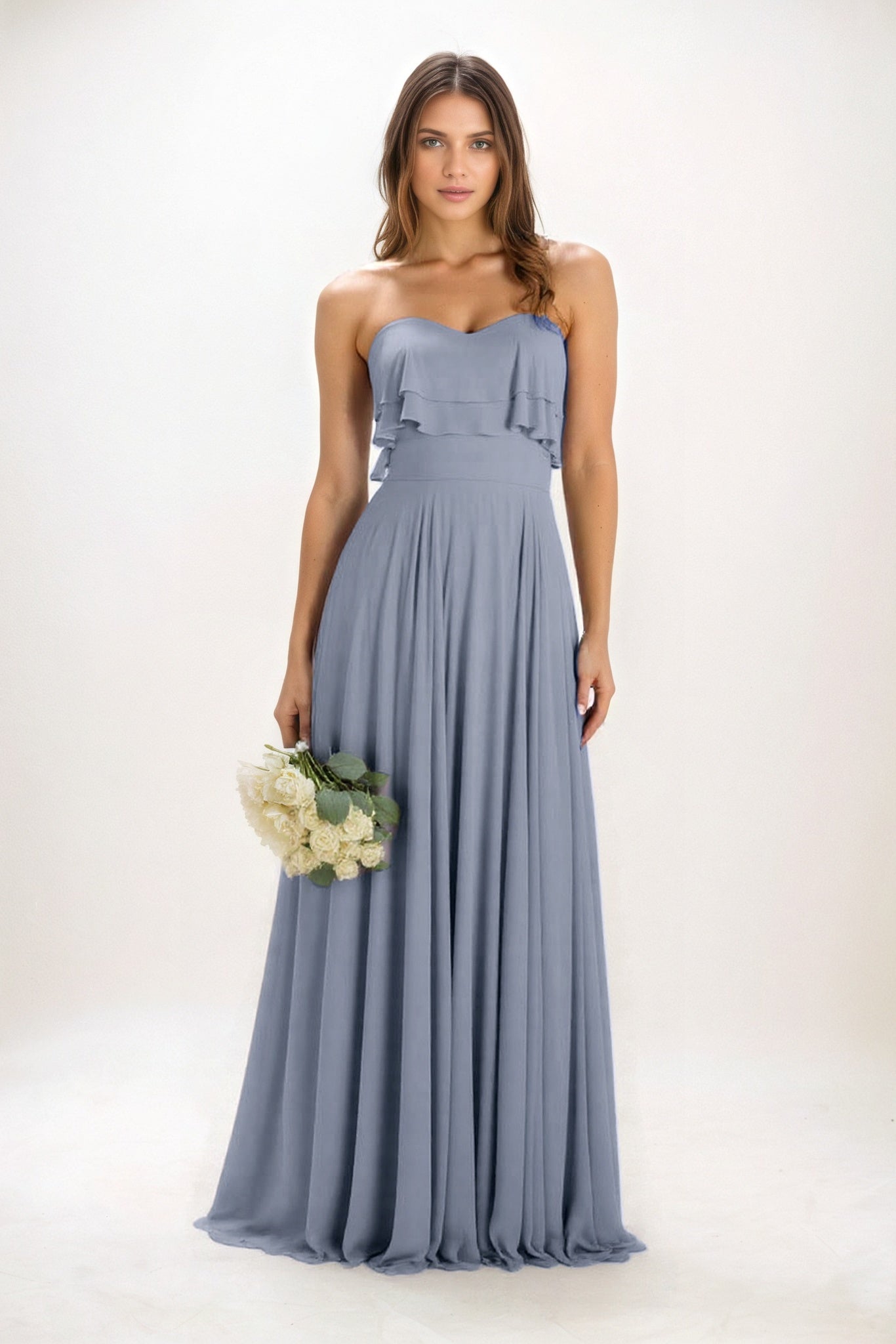 A-Line Maxi Chiffon Bridesmaid Dress CB0850