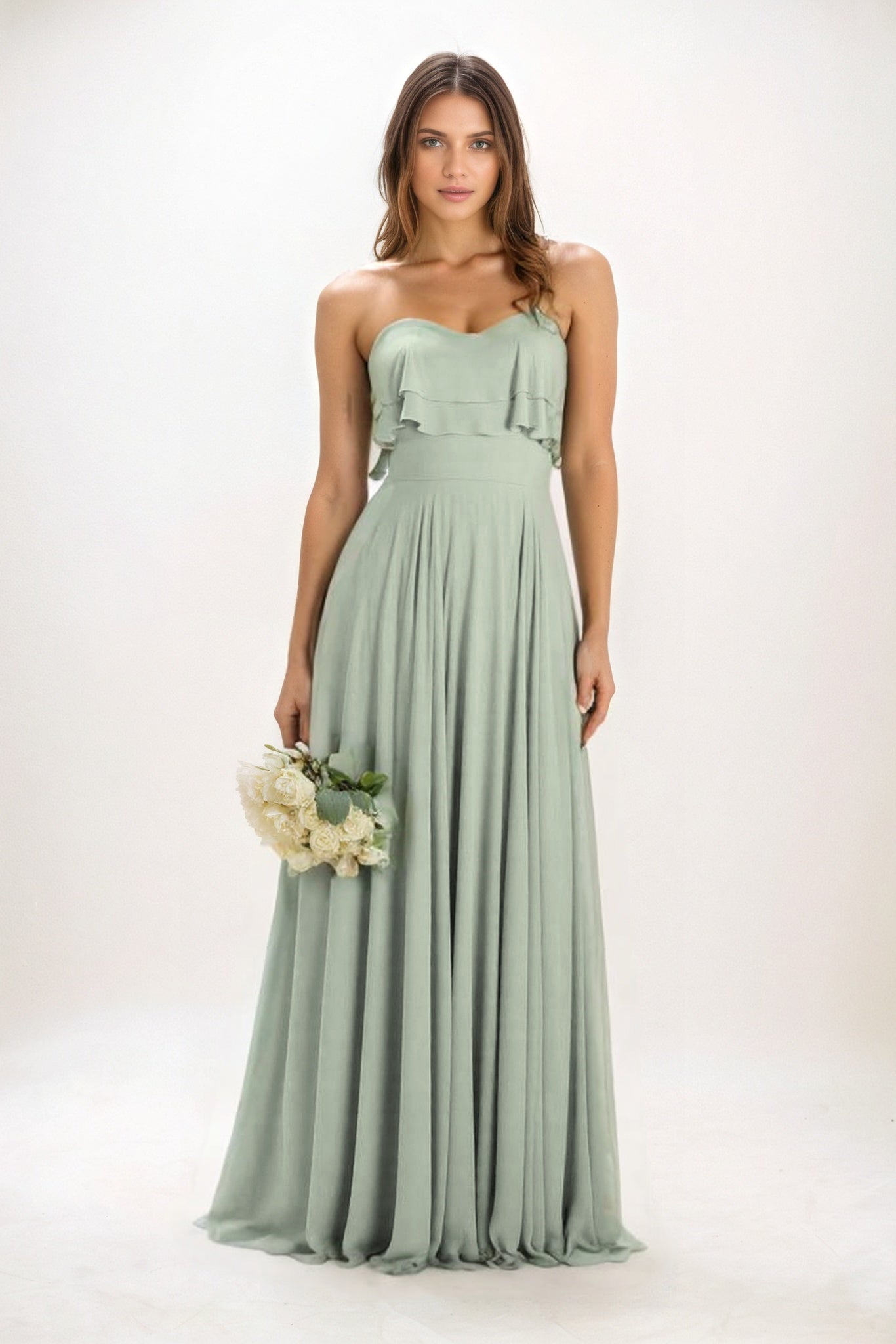 A-Line Maxi Chiffon Bridesmaid Dress CB0850