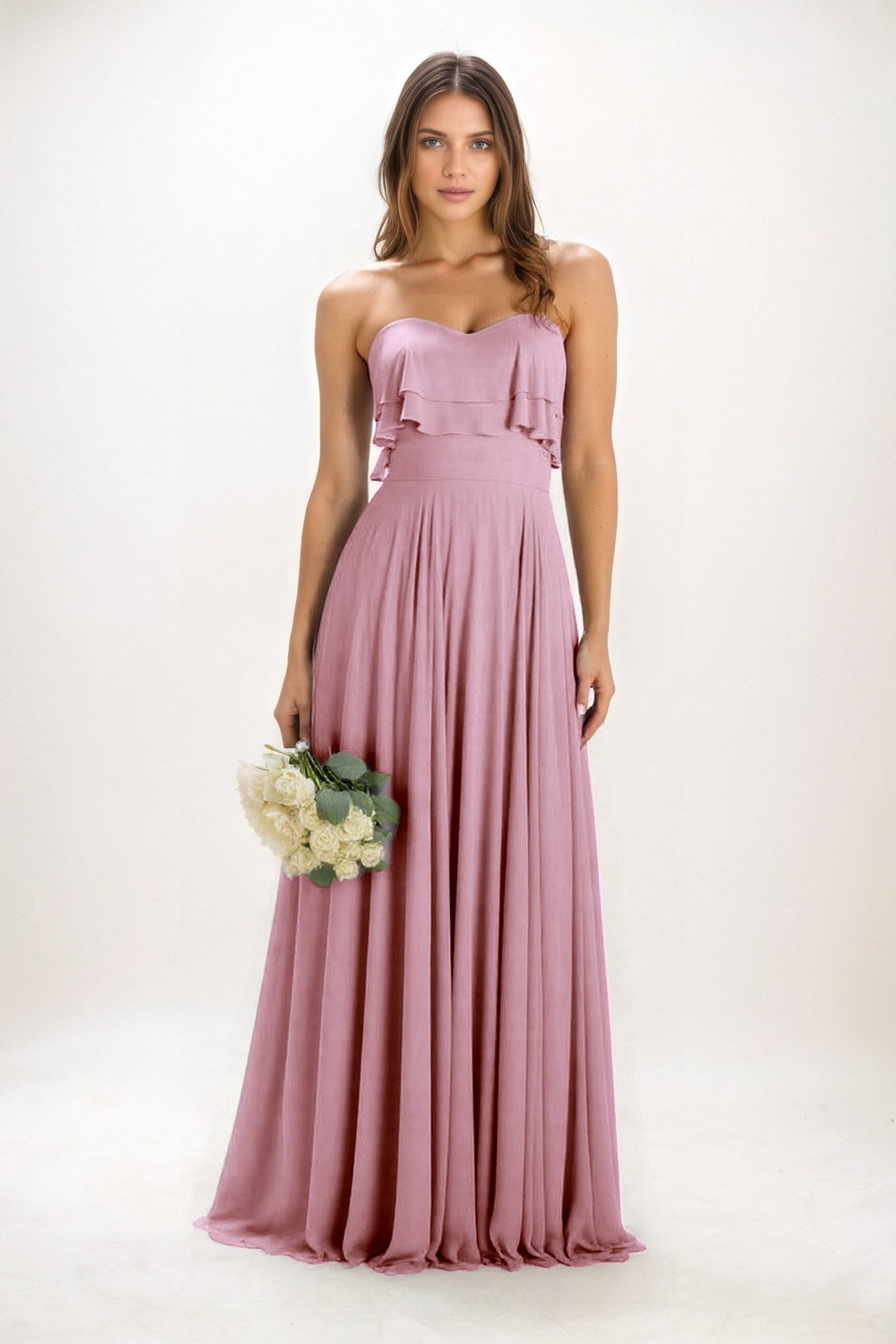 A-Line Maxi Chiffon Bridesmaid Dress CB0850