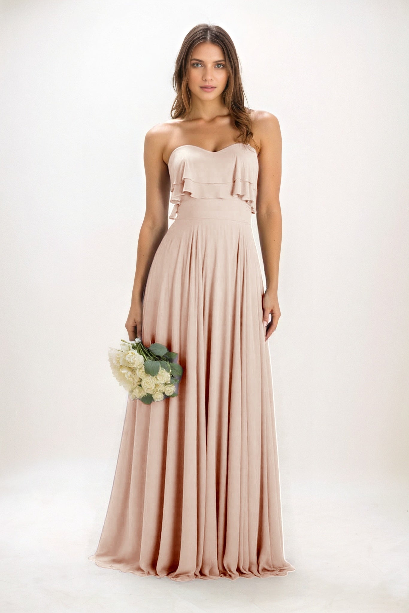 A-Line Maxi Chiffon Bridesmaid Dress CB0850