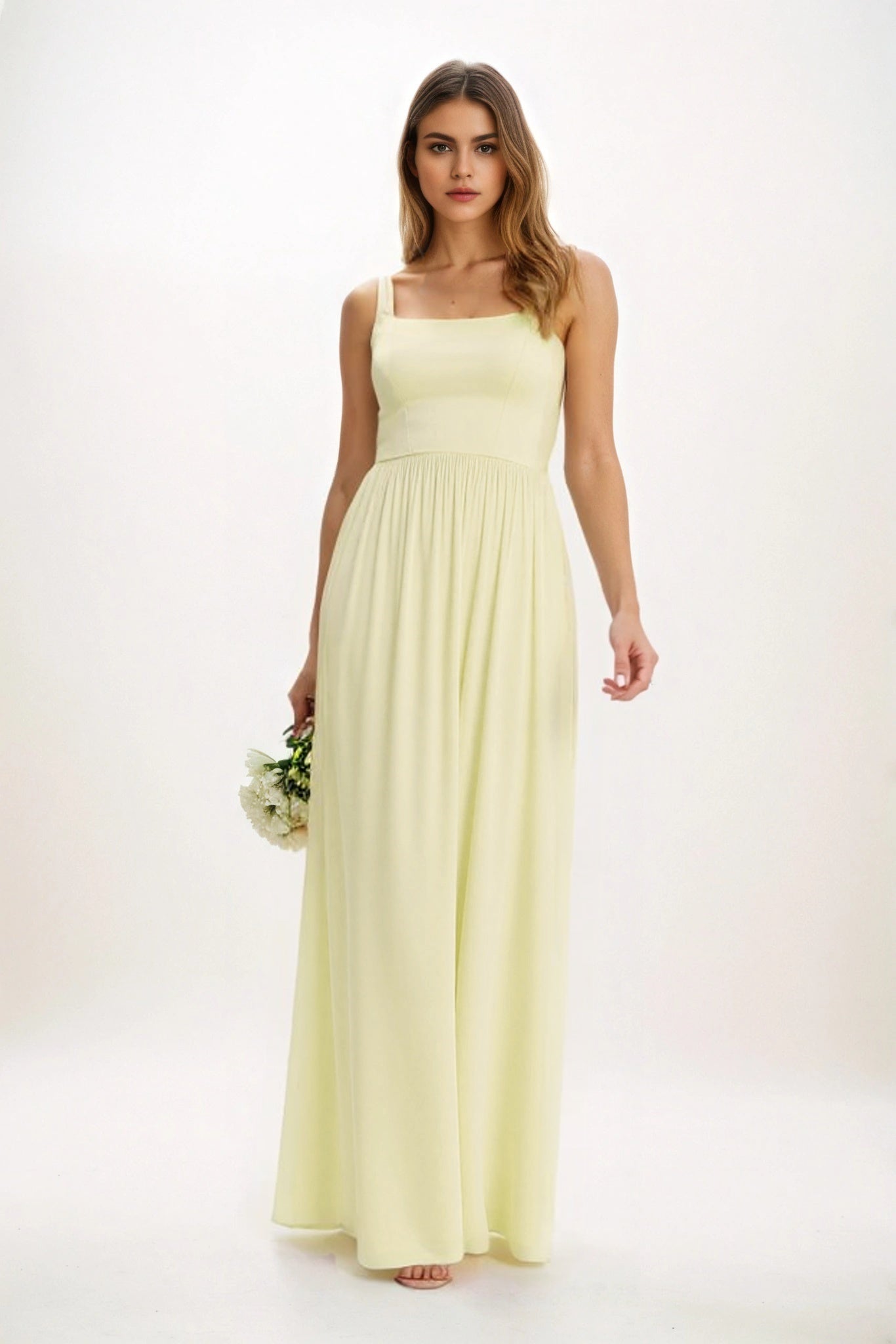A-Line Maxi Chiffon Bridesmaid Dress CB0854
