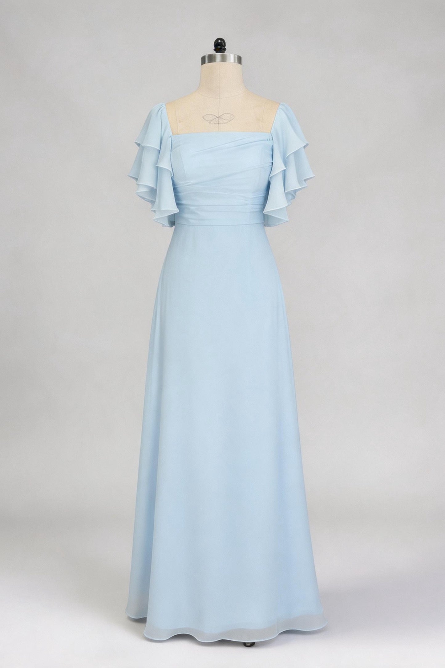 A-Line Maxi Chiffon Bridesmaid Dress CB0856