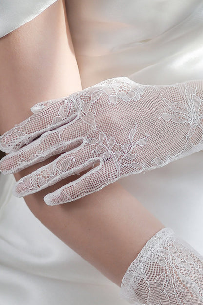 Fingertips Wrist Length Lace Wedding Gloves CD0105
