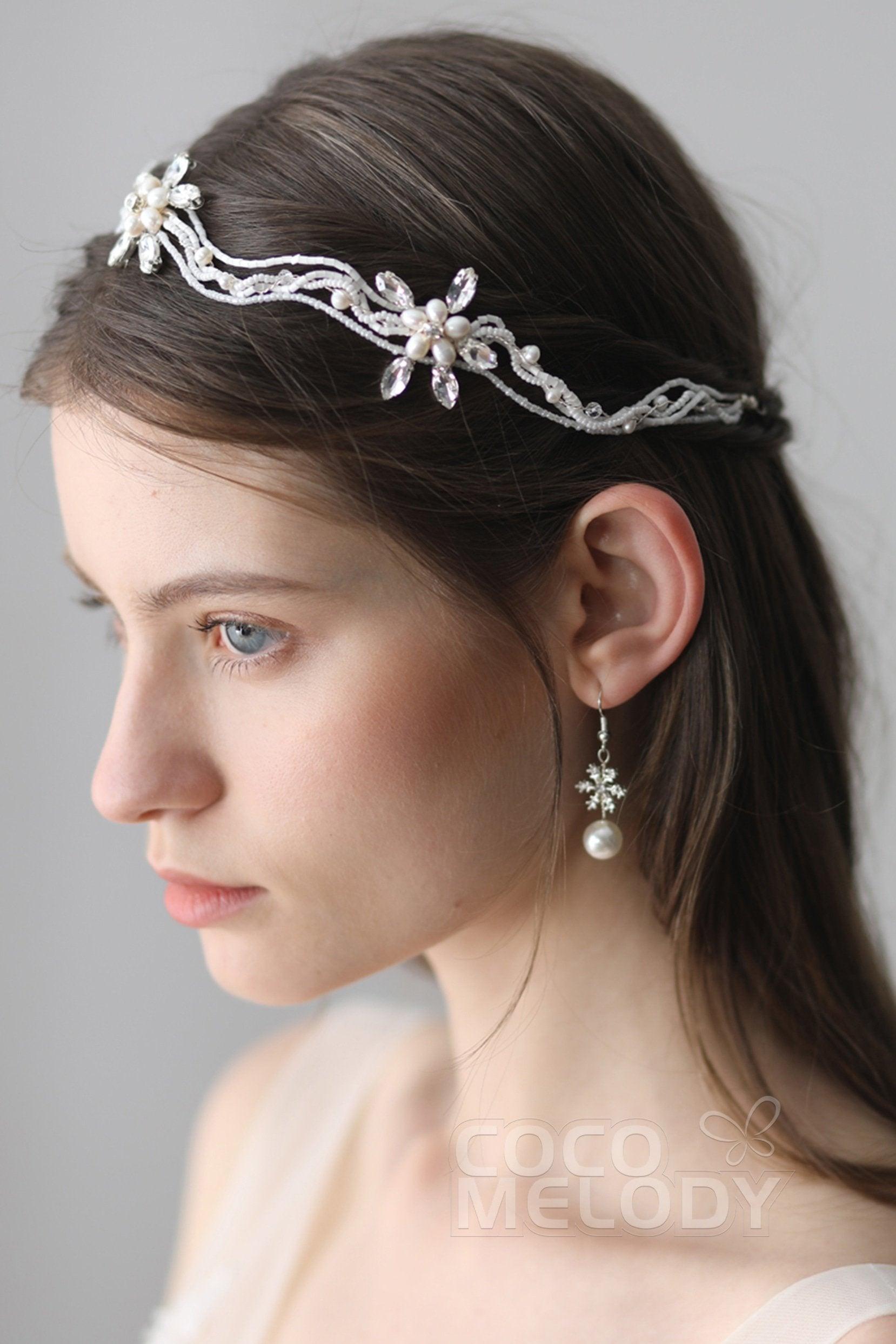 Alloy Wedding Earrings with Imitation Pearl CE0048 - COCOMELODY