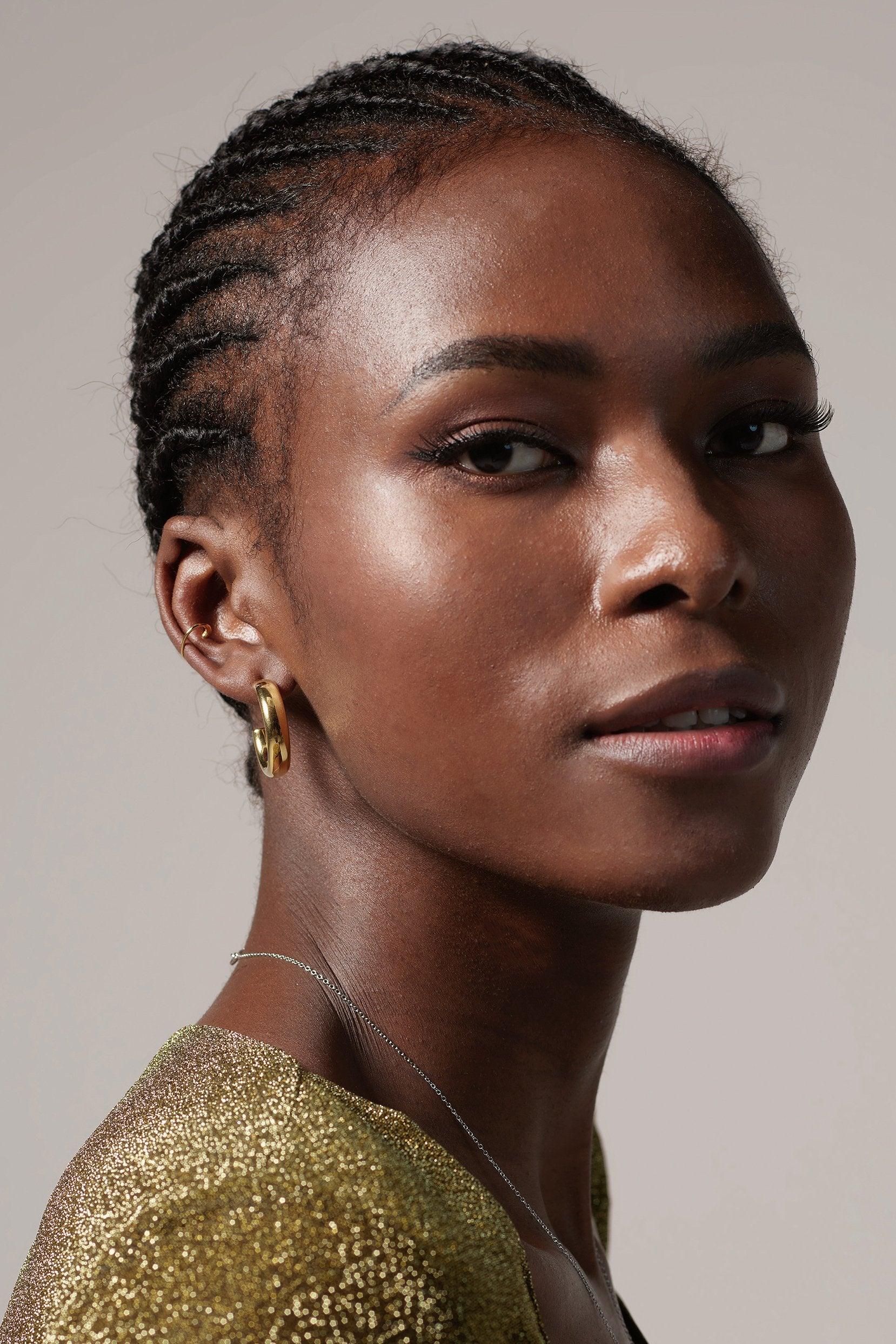 Yellow Gold Plated Earrings CE0100 - COCOMELODY