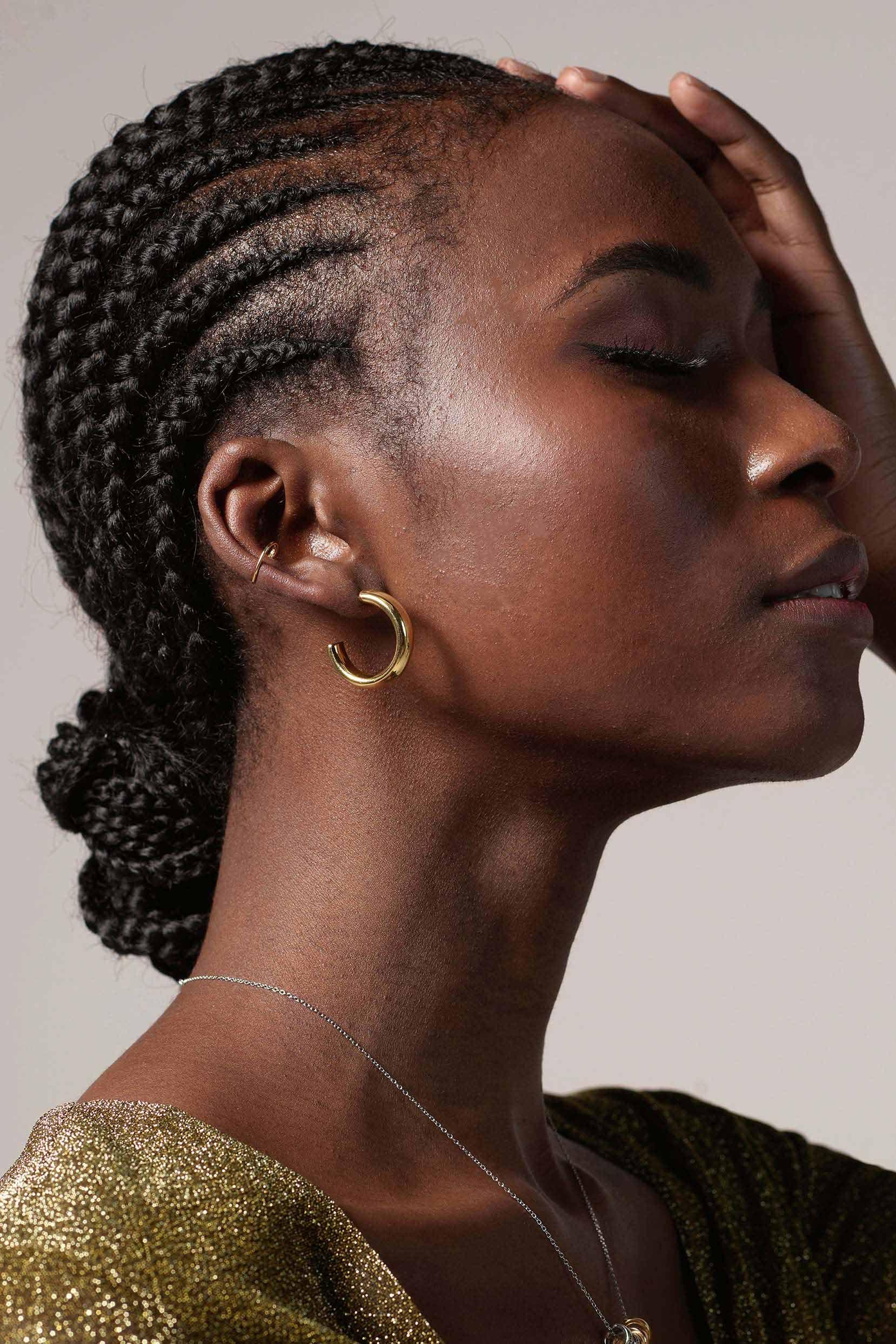 Yellow Gold Plated Earrings CE0100 - COCOMELODY