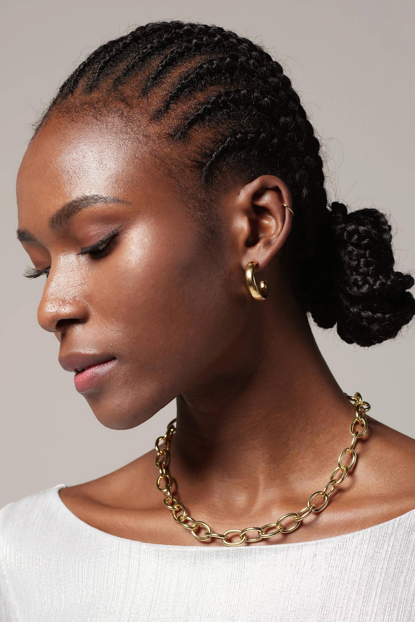 Yellow Gold Plated Earrings CE0100 - COCOMELODY