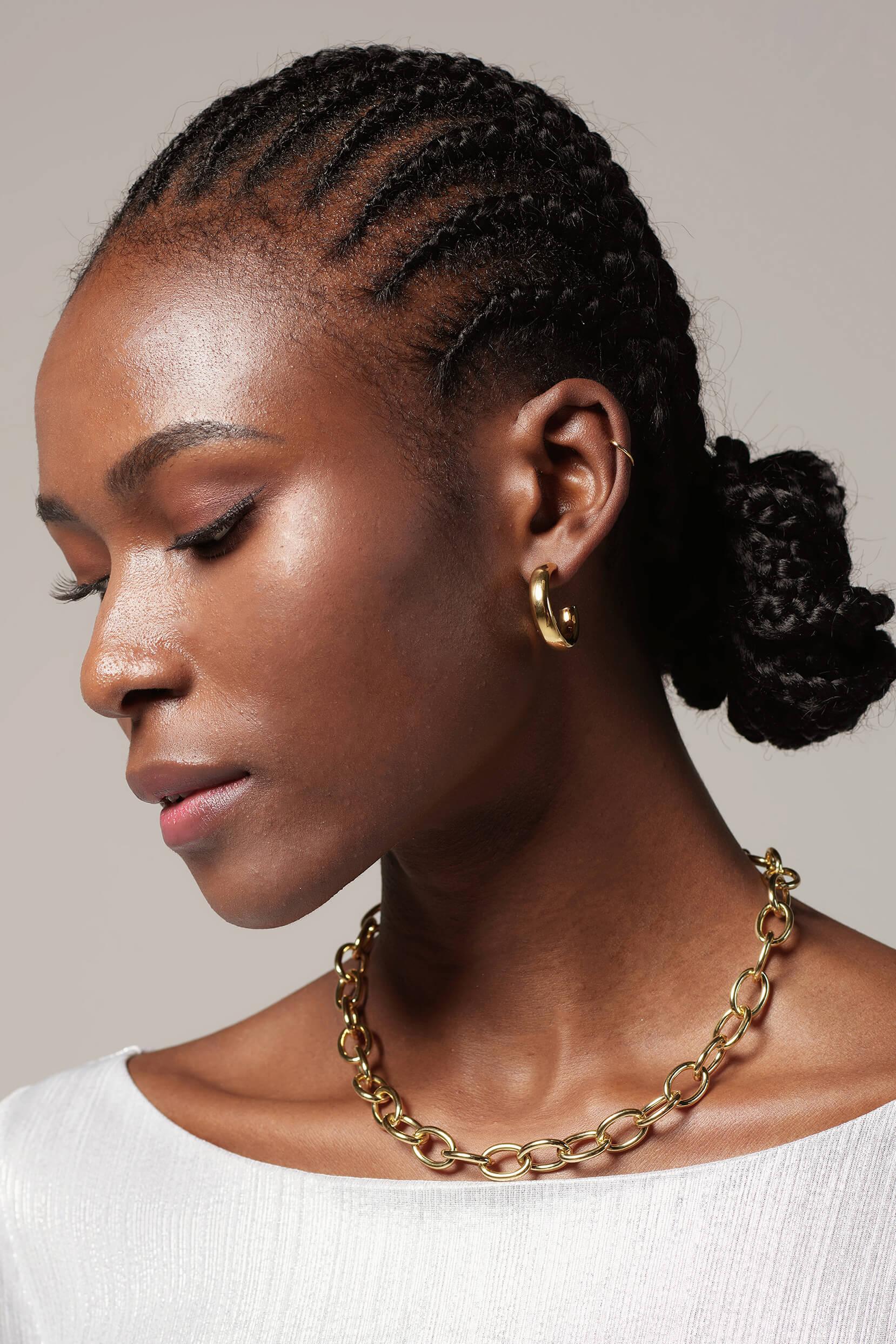 Yellow Gold Plated Earrings CE0100 - COCOMELODY