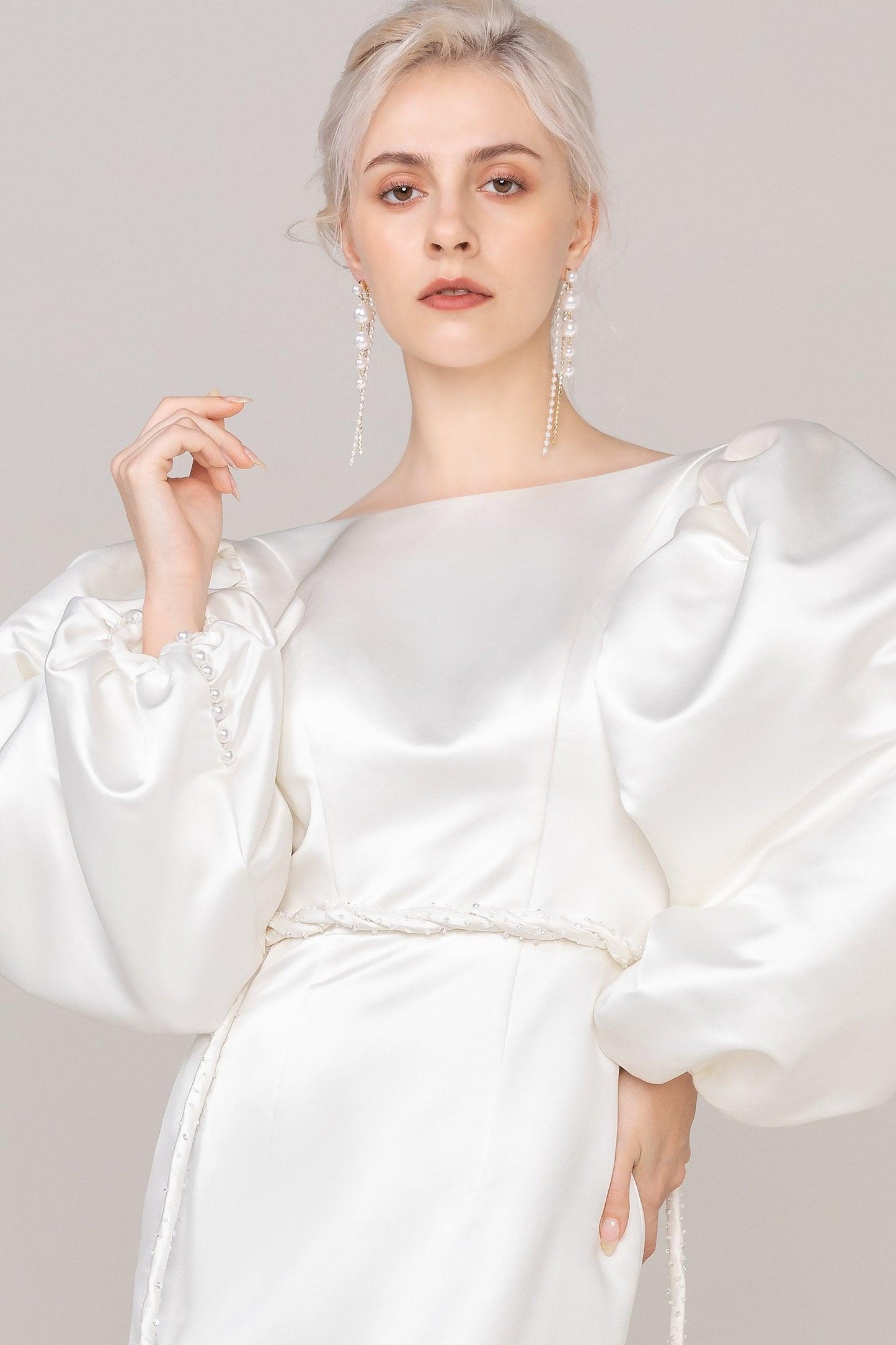 Alloy Earrings with Rhinestone Imitation Pearl CE0117 - COCOMELODY