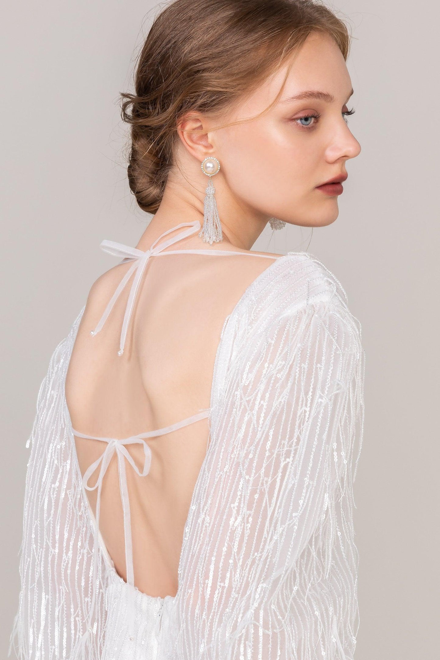 Alloy Earrings with Imitation Pearl CE0124 - COCOMELODY