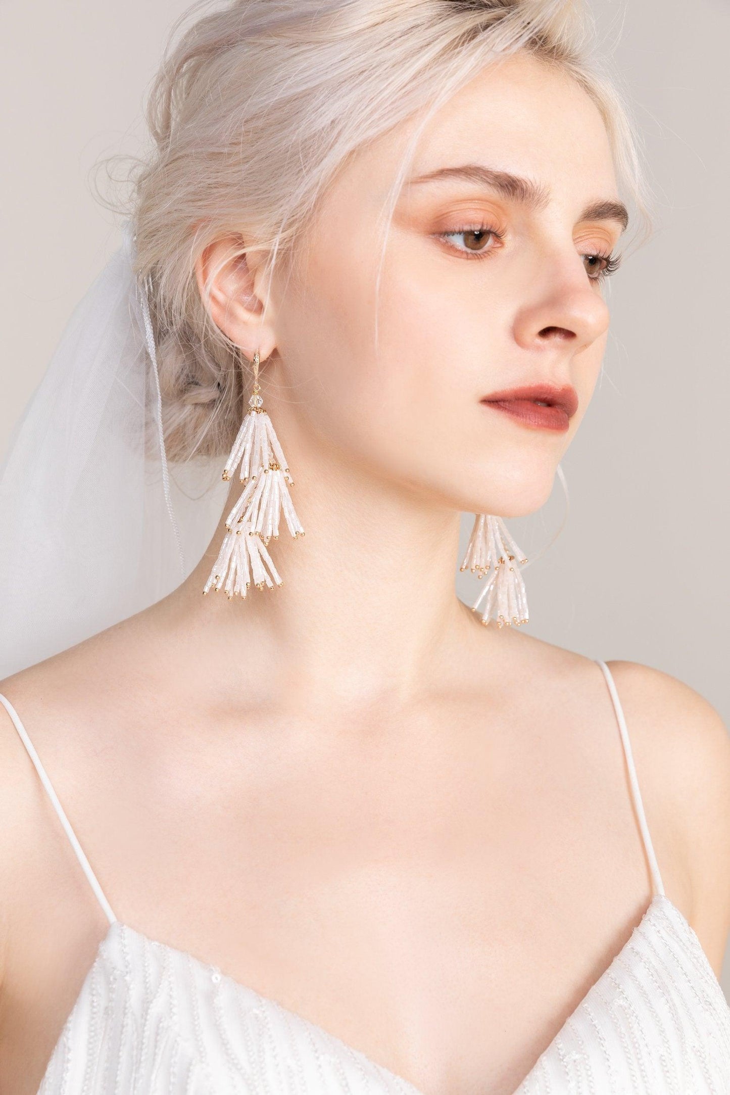 Alloy Earrings with Crystals Beading CE0125 - COCOMELODY