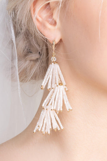 Alloy Earrings with Crystals Beading CE0125 - COCOMELODY