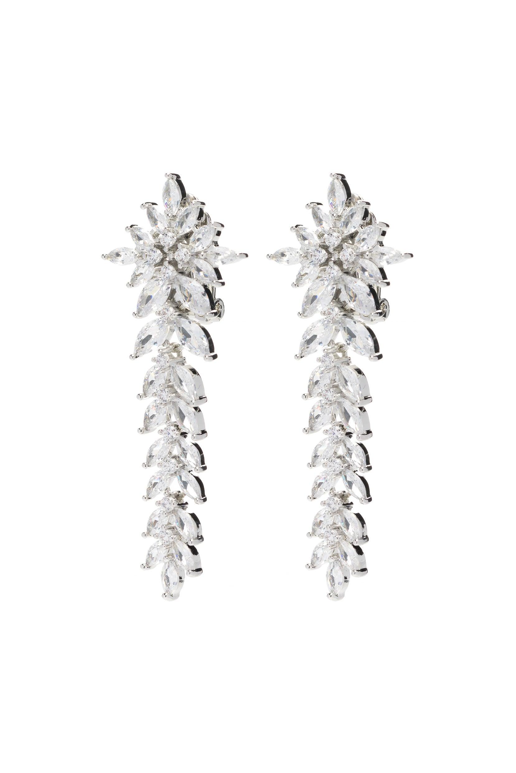 Copper Alloy Earrings with Zircon CE0132 - COCOMELODY