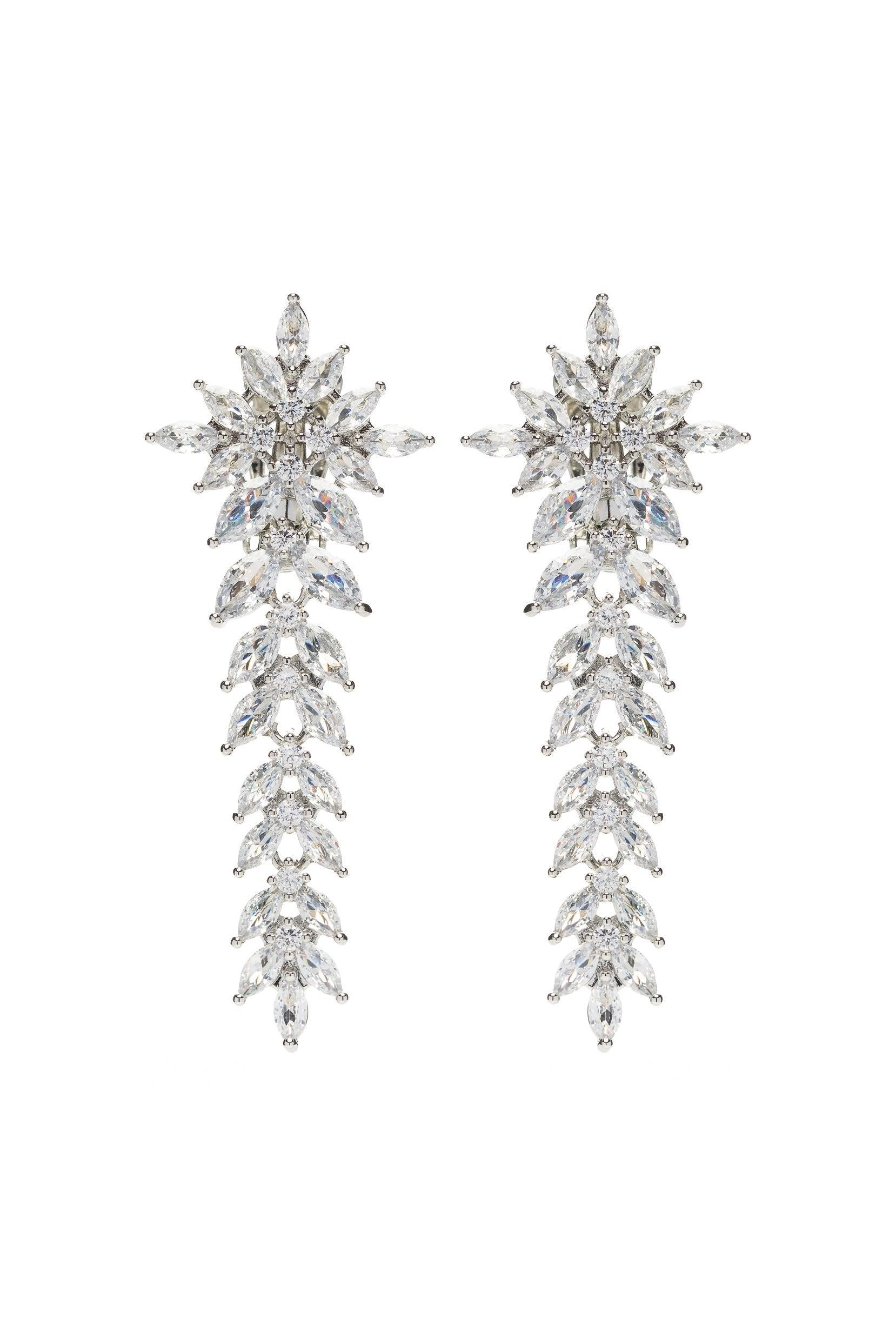 Copper Alloy Earrings with Zircon CE0132 - COCOMELODY