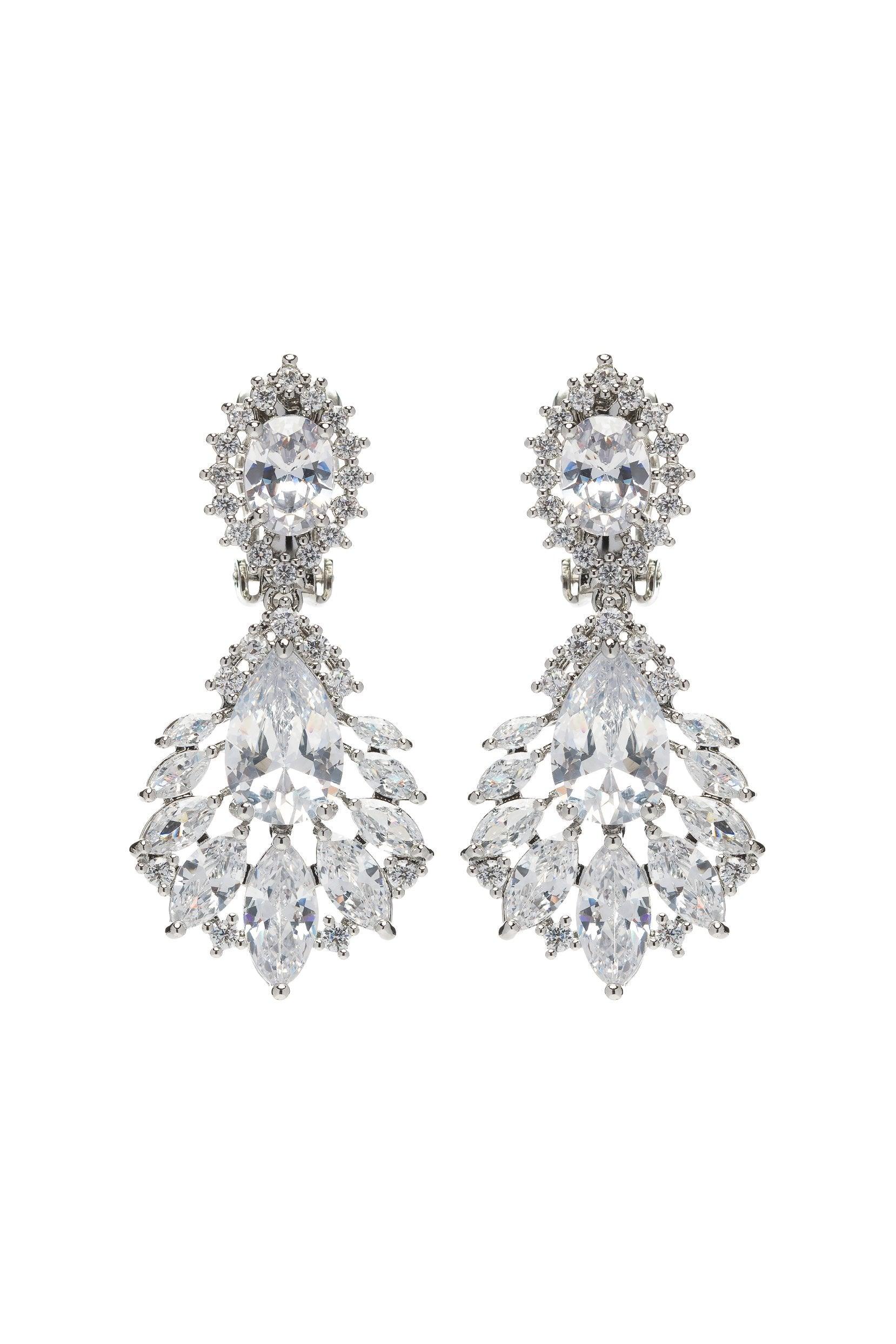 Copper Alloy Earrings with Zircon CE0133 - COCOMELODY