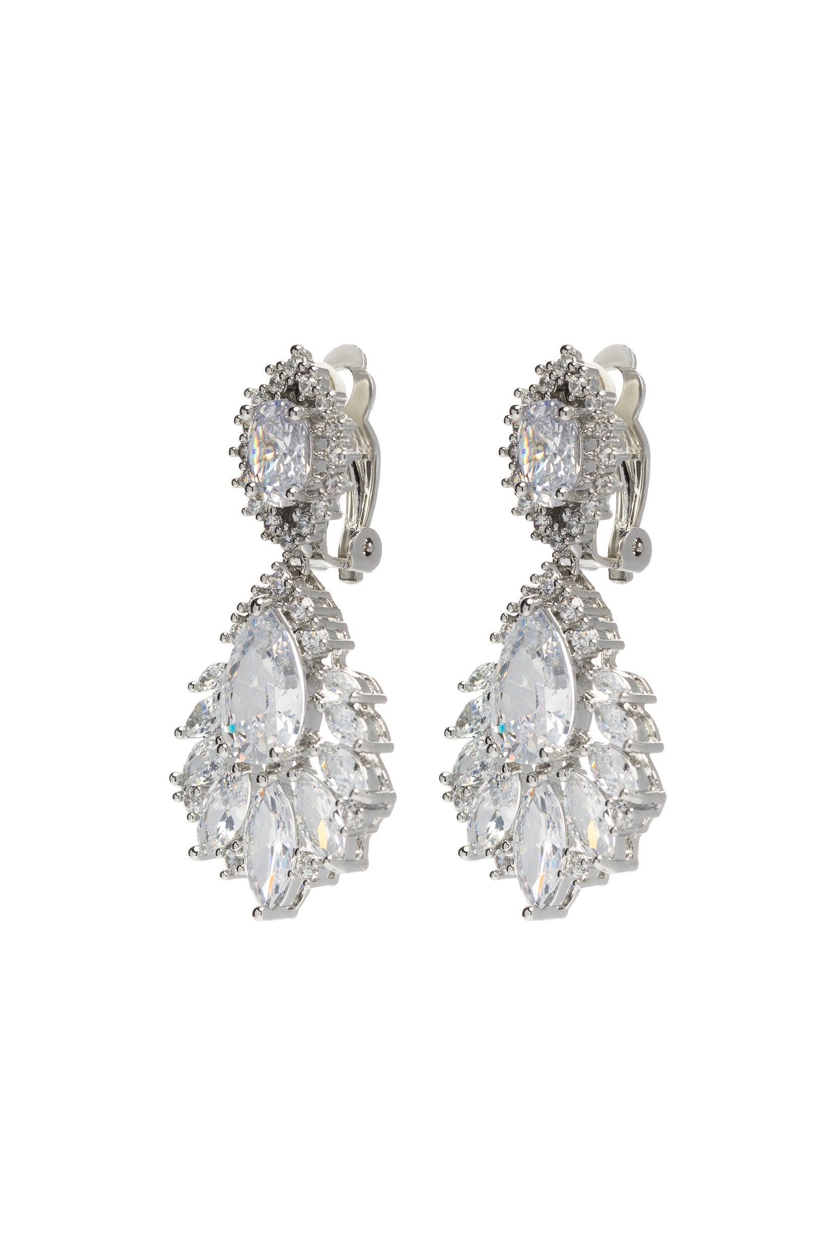 Copper Alloy Earrings with Zircon CE0133 - COCOMELODY